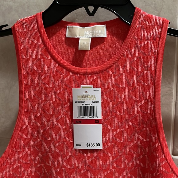 NWT. Michael Kors Logo Jacquard tank dress - Picture 6 of 9